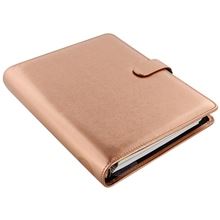 Diář Filofax Saffiano Metallic - A5,  týdenní, růžovozlatý