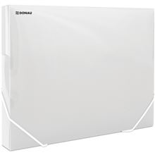Box na spisy s gumičkou Donau - A4, transparentní, 3 cm