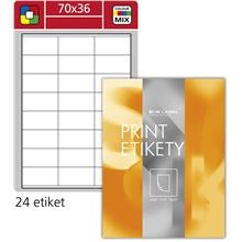 Univerzální etikety S&K Label - bílé, 70 x 36 mm, 2 400 ks