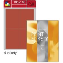 Univerzální etikety S&K Label - červené, 105 x 148 mm, 400 ks