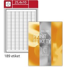 Univerzální etikety S&K Label - bílé, 25,4 x 10 mm, 18 900 ks