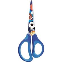 Školní nůžky KEYROAD Tattoo Soft - 15 cm, modré