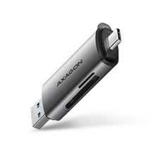 Čtečka paměťových karet AXAGON CRE-SAC, SD/microSD, USB-C konektor