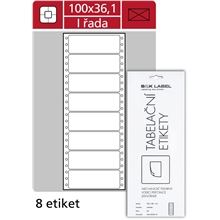 Tabelační etikety S&K Label - jednořadé, 100 x 36,1 mm, 200 ks