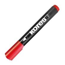 Permanentní popisovač Kores - kulatý hrot, červený