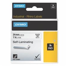 Obmotávací samolaminovací páska Dymo Rhino - bílá, šířka 24 mm, návin 5,5 m, černé písmo