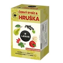 Bylinný čaj Leros - Čajový dýchánek, černý rybíz a hruška, 20 x 2,5 g