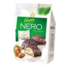 Oplatky Happy Nero - lískooříková náplň, 140 g