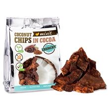 Kokosové chipsy Mixit - do kapsy, kakao, 60g