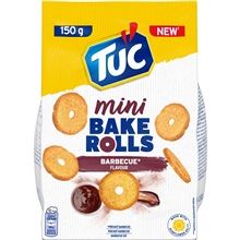 Slané krekry Tuc Bake Rolls mini - barbecue, 150g