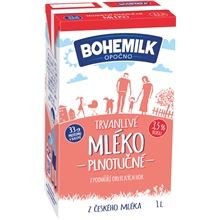 Trvanlivé mléko Bohemilk - 3,5%, plnotučné, 1 l