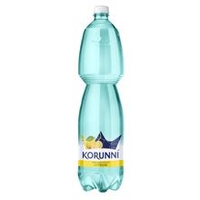Ochucená voda Korunní - citron, jemně perlivá, 6x 1,5 l