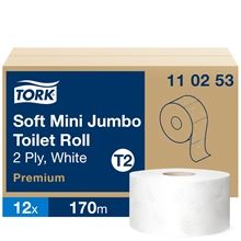 Toaletní papír Tork jumbo mini - 2 vrstvý, T2, 188 mm, 170 m, 12 rolí