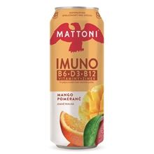 Minerální voda Mattoni Imuno - mango a pomeranč, plech, 24 x 0,5 l