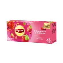 Ovocný čaj Lipton - jahoda a rebarbora, 20x 1,7 g