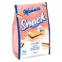 Oplatky Manner - snack minis, oříškové, 300 g