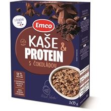 Ovesná kaše Emco - protein s čokoládou, 3x 55 g