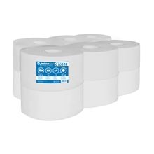 Toaletní papír jumbo PrimaSOFT, - 2vrstvý, bílý recykl, 190 mm, 12 rolí