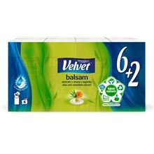 Papírové kapesníčky Velvet Balsam - s extraktem z měsíčku lékařského, 4vrstvé, 8 ks