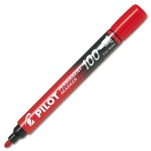 Permanentní popisovač Pilot 100 - kulatý hrot, červený