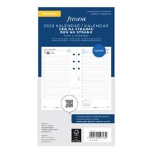 Náhradní náplň diáře Filofax - A6,  den na 1 stranu, rok 2026