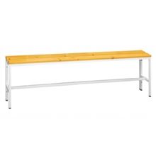 Svařovaná lavice - 160 cm, světle šedá/smrk
