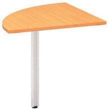 Přídavný stůl Alfa 100 - čtvrtkruh 80 cm, buk Bavaria/šedý