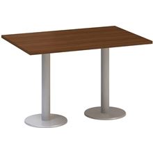 Jednací stůl Alfa 400 - 120 cm, ořech/stříbrný