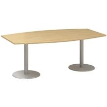 Jednací stůl Alfa 400 - 200 cm, divoká hruška/stříbrný