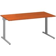 Psací stůl Alfa 305 - 160 cm, třešeň/stříbrný