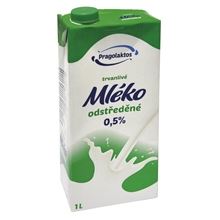 Trvanlivé mléko Pragolaktos - 0,5% odtučněné, 1l