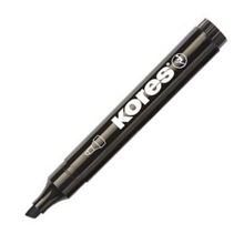 Permanentní popisovač Kores - zkosený hrot, černý