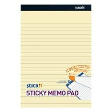Samolepicí bloček Stick'n by Hopax - 254 x 178 mm, žlutý linkovaný, 50 lístků