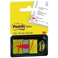 Samolepící záložky "podpis" - 25,4 x 43,2 mm, žluté