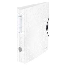 Pákový pořadač Leitz WOW 180° - A4, celoplastový, šíře hřbetu 6,5 cm, bílý