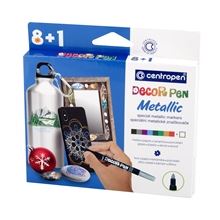 Pernamentní popisovač Centropen 2737 - Metallic, sada 9 ks