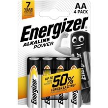 Alkalické baterie Energizer Power - 1,5V, LR6, typ AA, 4 ks