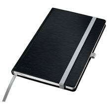 Zápisník Leitz Style A5 s tvrdými deskami - čtverečkovaný, černý
