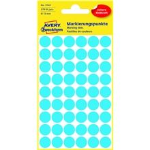 Kulaté etikety Avery Zweckform - modré, průměr 12 mm, 270 ks