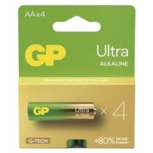Alkalické baterie GP Ultra - AA, LR6, 1,5V, 4 ks