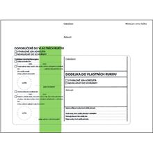 Dodejky C5 - zelený pruh, s krycí páskou, 1000 ks
