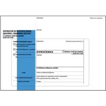Doručenky B6 - modrý pruh, pro správní řízení, samolepicí, 1000 ks