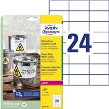 Velmi odolné polyesterové etikety Avery Zweckform - bílé, 70 x 37 mm, 480 ks