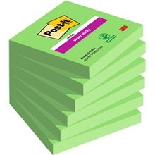 Samolepící bloček Post-it Super Sticky - 76 x 76 mm - chřestový, 6 x 90 lístků