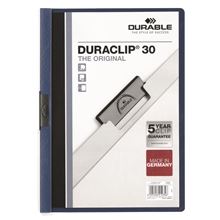 Zakládací desky s klipem Durable Duraclip - A4, kapacita 30 listů, tmavě modré