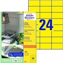 Univerzální etikety Avery Zweckform - žluté, 70 x 37 mm, 2400 ks