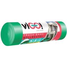 Pytle na odpadky na tříděný odpad - zelené, 120 l, 40 mic, 7 ks