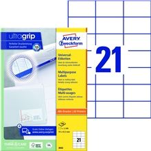 Univerzální etikety Avery Zweckform - bílé, 70 x 42,3 mm, 2 100 ks