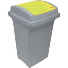Odpadkový koš na tříděný odpad - žlutý, 50 l