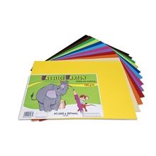 Kreslicí karton A3 - barevný, 180g/m2, 60 listů, 12 barev